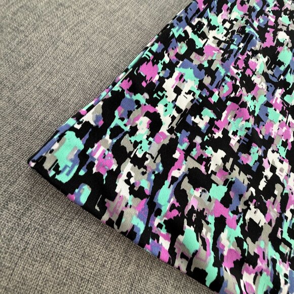 Susana Monaco Shift Dress Short Cap Sleeves Vibrant‎ Abstract Print Small - Picture 4 of 10